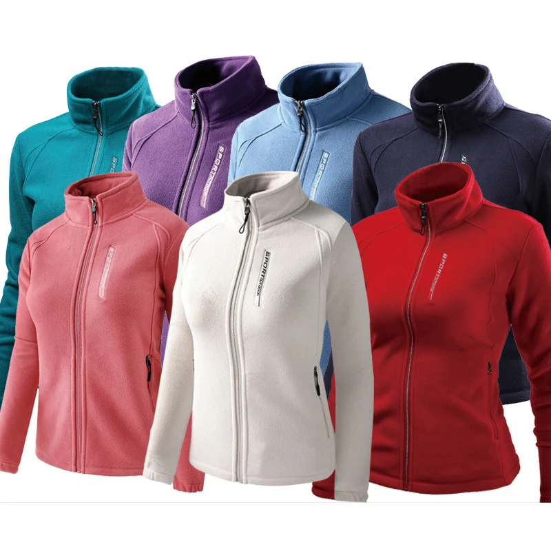 Custom Logo Eco-friendly High Quality Winter Man And Woman Long Sleeve Winter Micro Polar Fleece Jacket