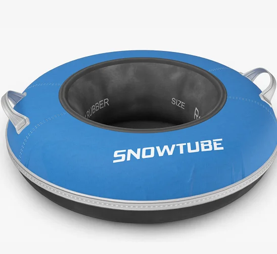 100cm Two-handle Inflatable Snow Sliding Tube Winter Sport Snow Tubing