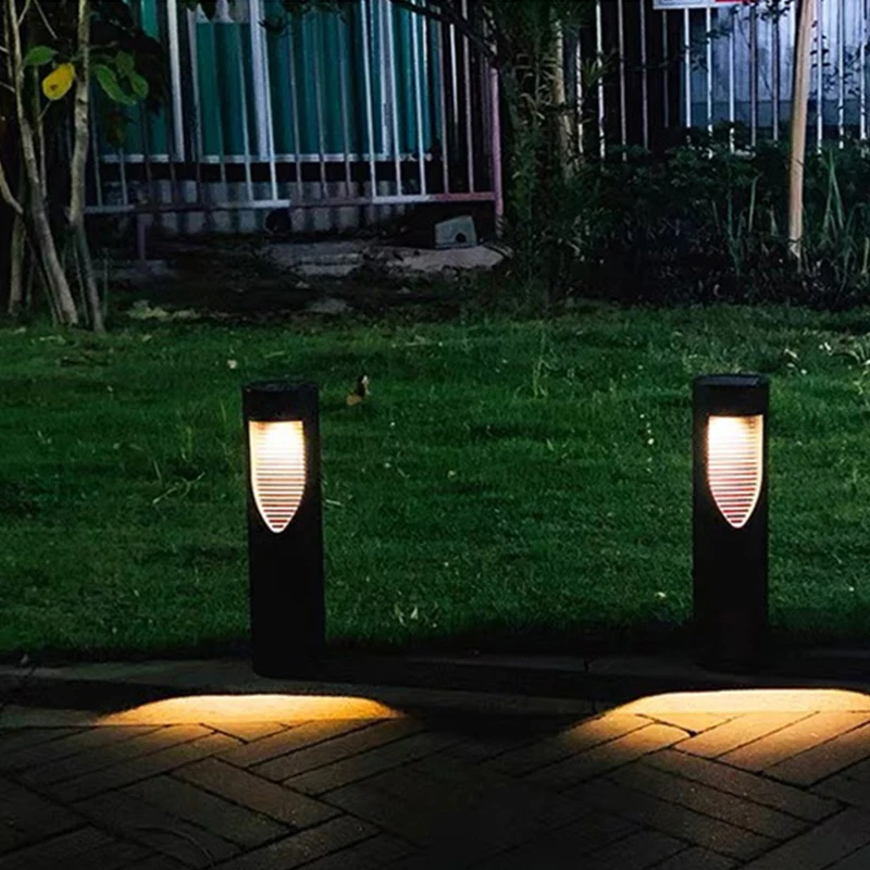 LED Solar Park Lamp Waterproof Outdoor Garden Lawn Bollard Lights Decorative for Garden Pathway Walkway Driveway Sidewalk Yard