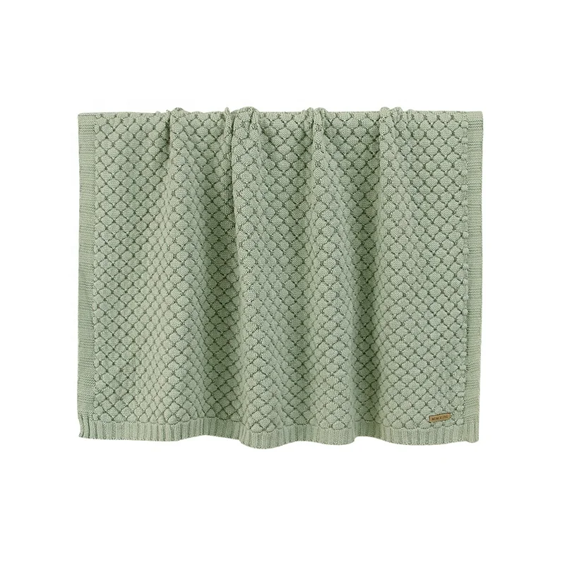 
Super Soft Newborn Baby Knitted Blanket Solid Color Cheap Wholesale Swaddle Baby Blanket Custom 