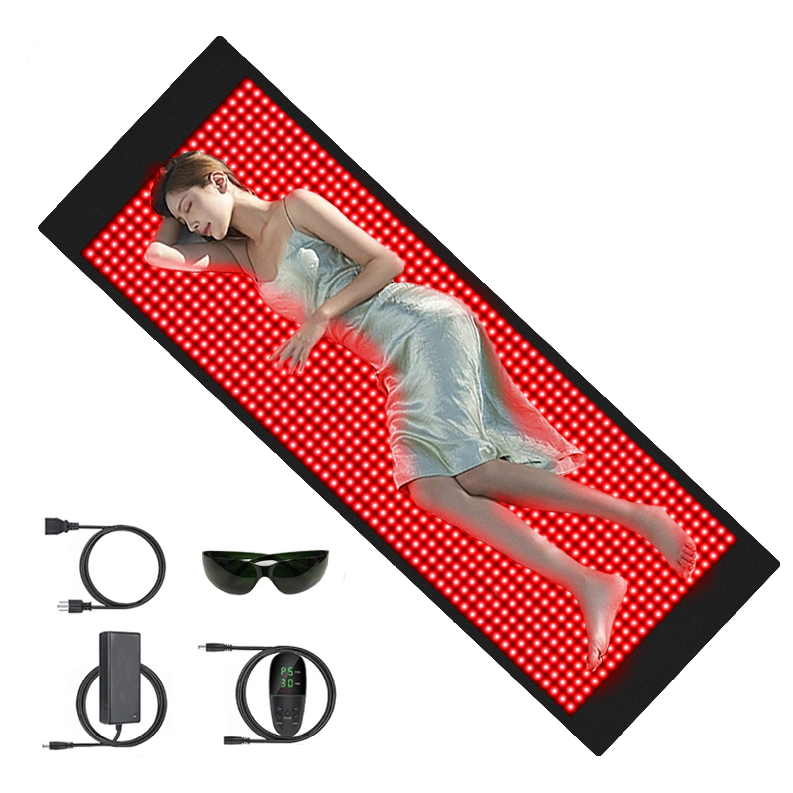 Red Light Therapy Mat for Full Body Pain Relief Near Infrared Light Therapy Pad Large Size Home LED Red Light Therapy Blanket