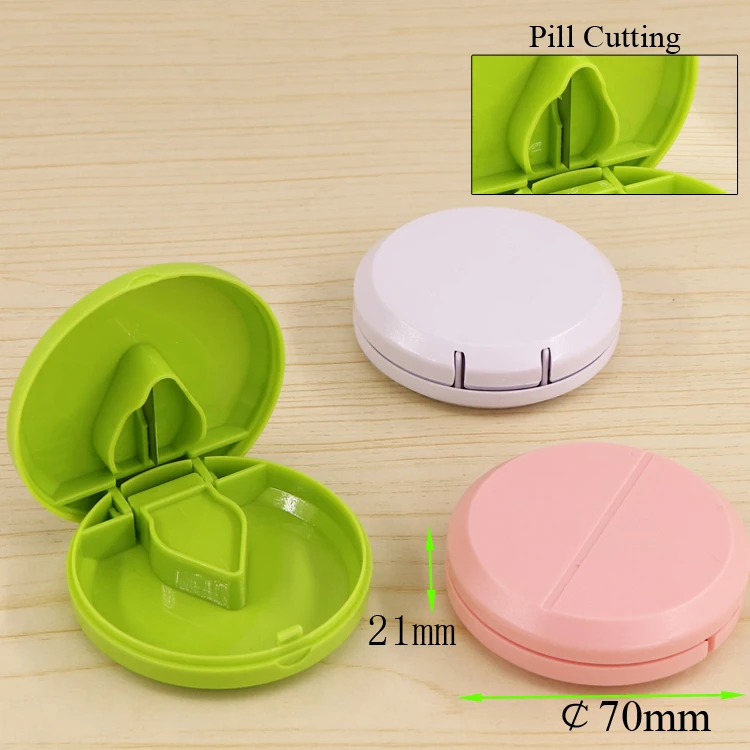Yuzmei 7Day Pill Planner Organizer 28 Compartment Portable Case Plastic Capsule Case Pill Dispenser Medicine Cutter Crusher Box