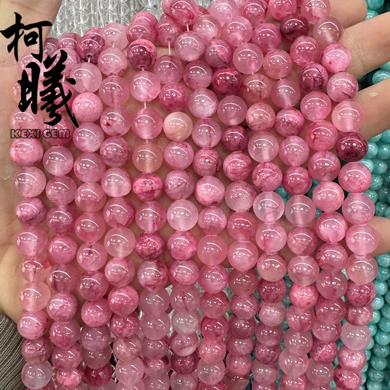 Wholesale Cheap Price Red Persian Jade Beads 4-12mm Round Smooth Loose Spacer Stone Beads Diy Bracelet Necklace