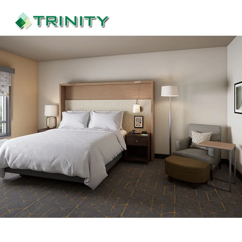 5 Star Modern Bedroom Queen Headboard Customized H4 Holiday Inn Hotel Furniture For Guest Room