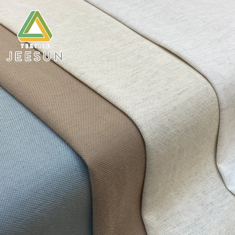 High Quality Soft Plain Anti bacterial Solid Linen Viscose Rayon Blended Fabric For Lady Shirts And Dress
