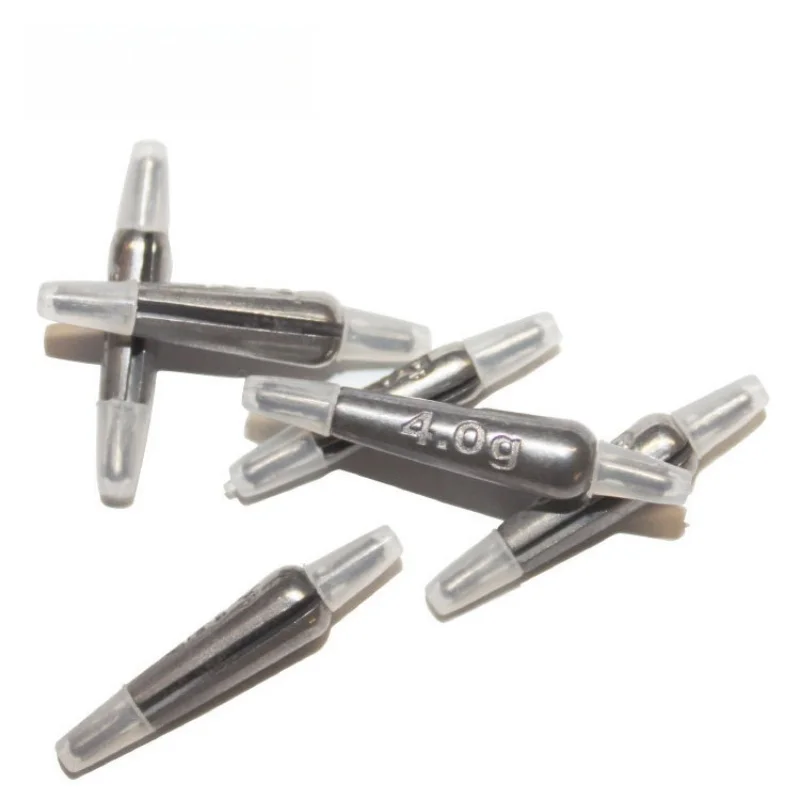 Top Right TU002 Fishing Sinkers Tungsten Rubber Tube Sinker Tungsten Split Shot Bass Fishing Sinker