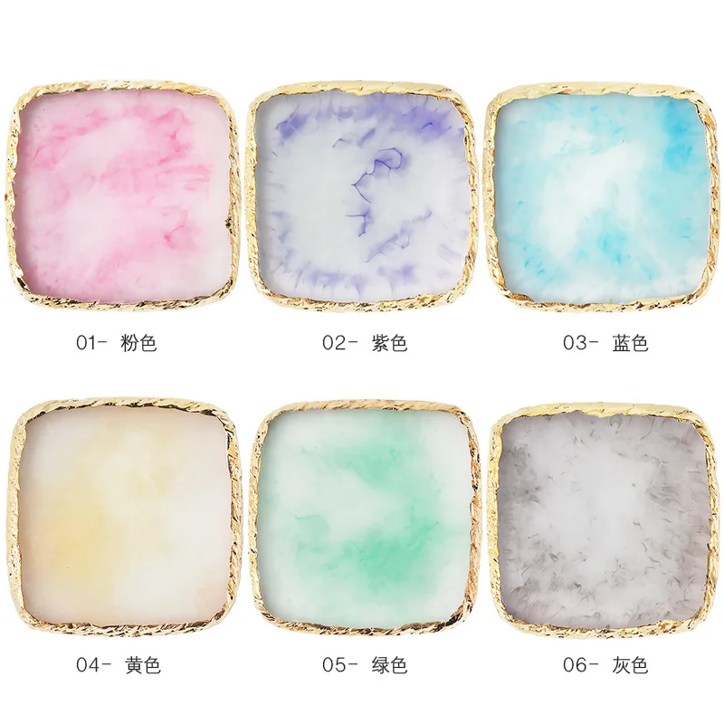 Nail Art Color Mixing Palette Resin Agate Display Tool