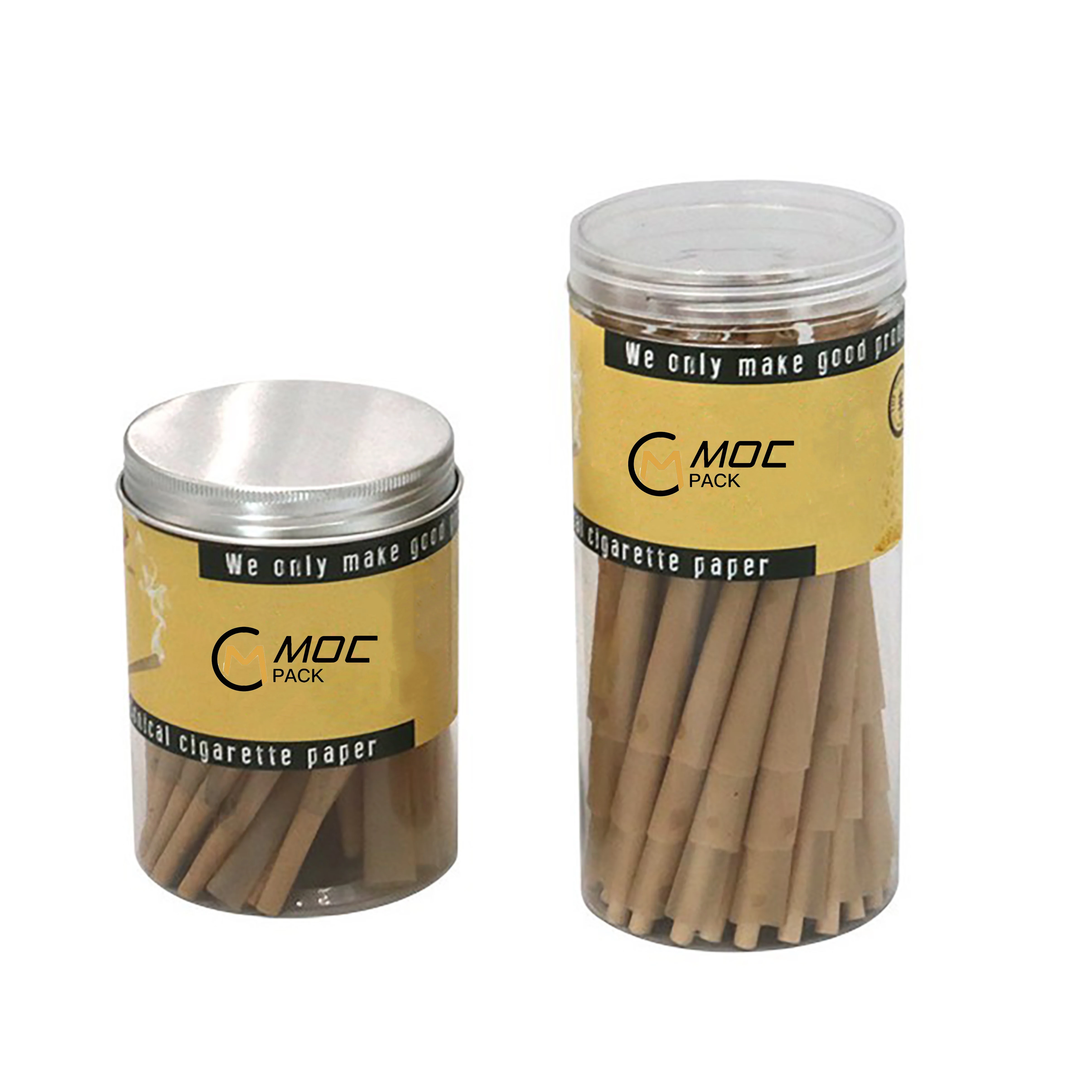 Horn Unbleached Raw Cone Dollar Rolling Papers Packaging Tubes for Food and Industrial Use Carton Packed