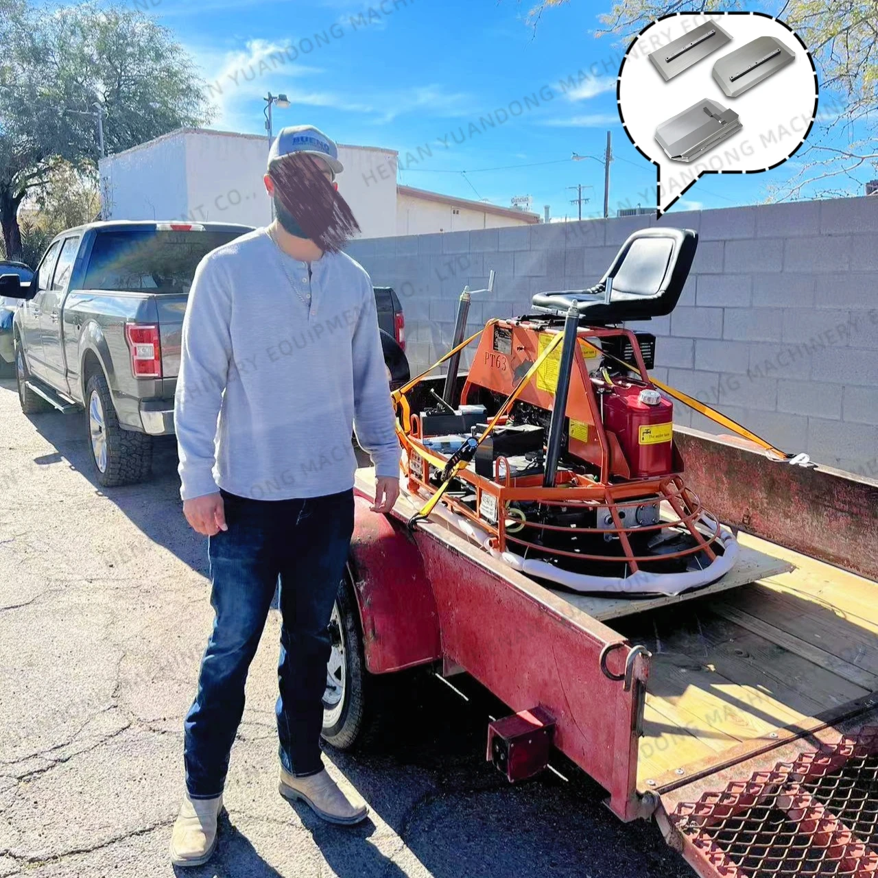 Gasoline Engine Trowel For Enhanced Finishing Good Performance Concrete Ride on Power Trowel