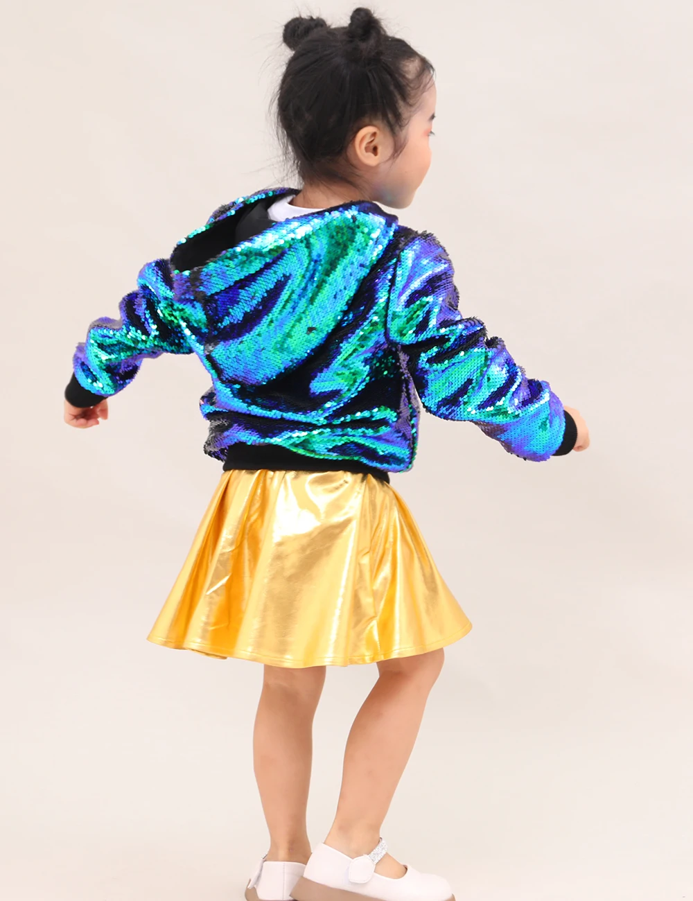 ODM Sequin Jacket for Toddler Winter Hoodie Zip Up Manufacturers for Custom Varsity in Easter