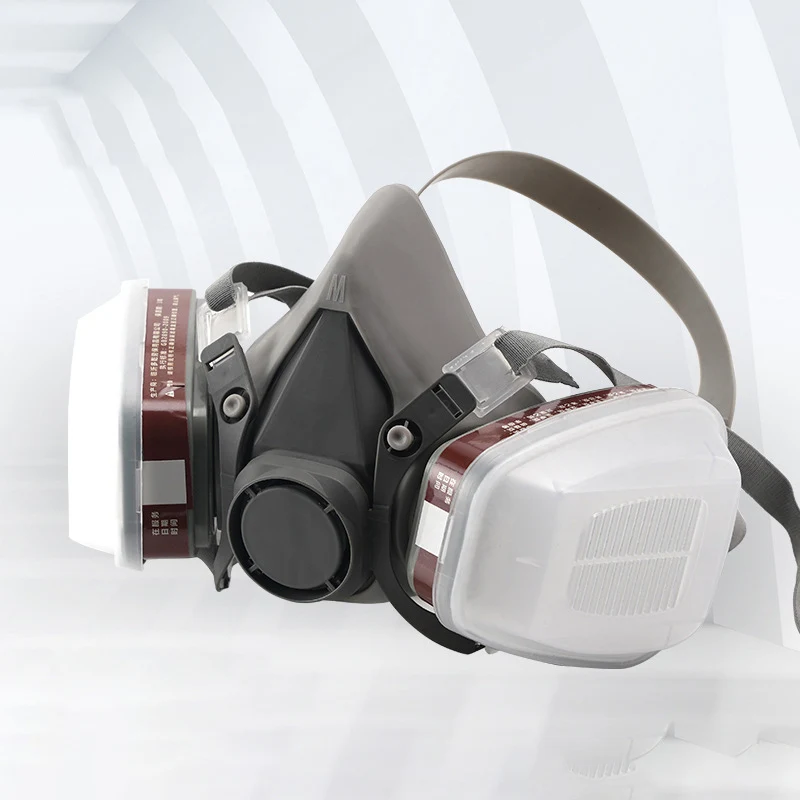 With Double Changeable Filters Silicon Half Face Gas Mask 3D For Dust Proof