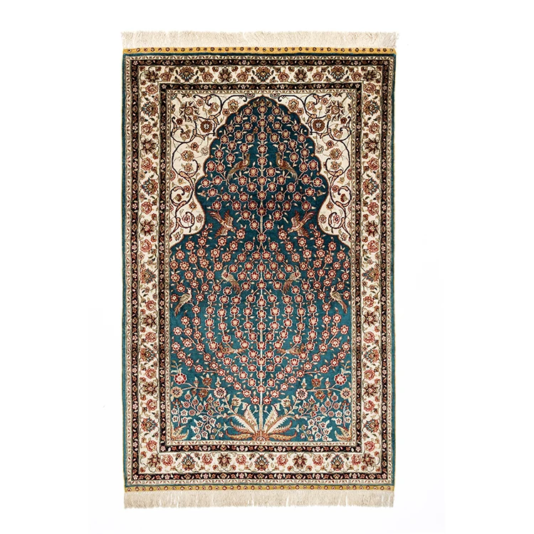 3X5ft pray rug muslim handmade carpet silk persian carpet on sale