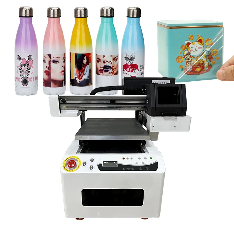 Manufacturer 4050 multifunction uv flatbed Printer with xp600 I1600 I3200 printhead for Glass Mug Bottle Phone Case printing