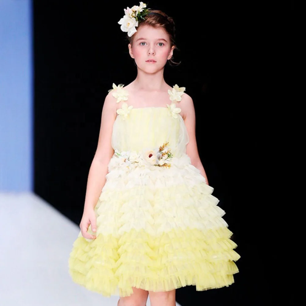 High Quality Wholesale Summer Casual Princess Kids Ball Gown Flower Dresses For Girls Of 10 Year Old