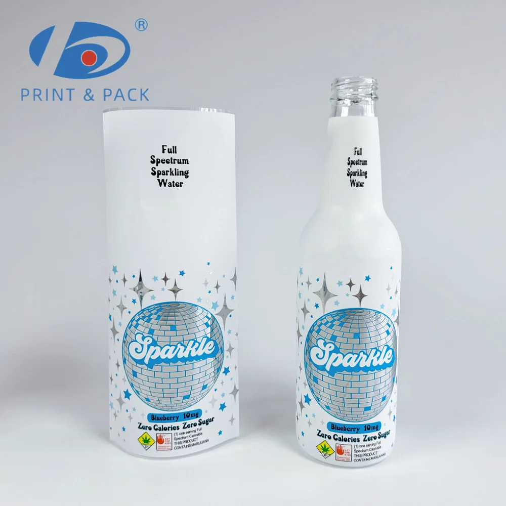 Customised PE Plastic Films Printable Hot Shrink Wrap Packing Heat Shrinkable Shrink Film Roll for Plastic Bottles Mineral Water