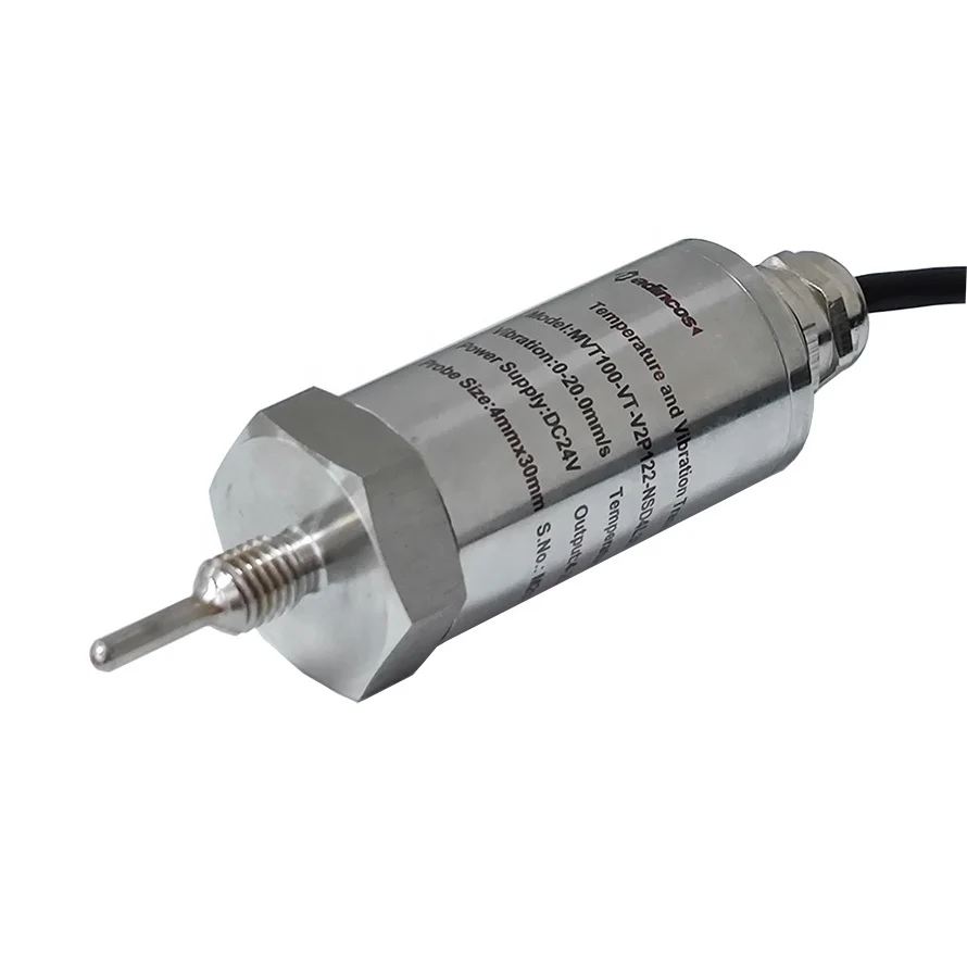 MVT100-VT:  0-100degc Isolated Advanced 2 WIRE 4-20ma High Temperature Vibration Velocity Transmitter for Pump, Motor System