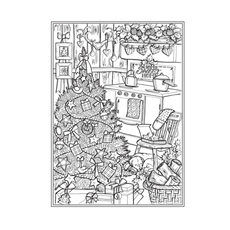 wholesale custom magic water drawing christmas baby child gel pens filling coloring book printing for adults kids