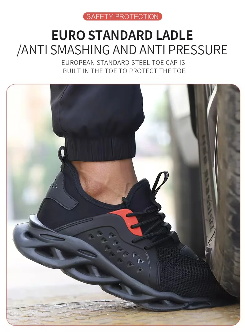 2024 Woodland Latest Sport Breathable Safety Shoes for Men Fashion Workers Sneakers for Construction Summer & Winter