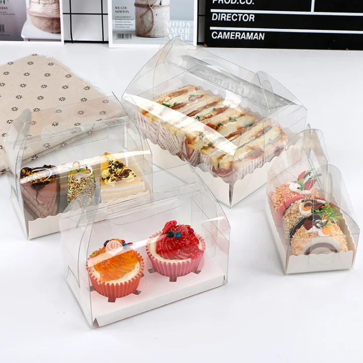 Clear Rectangle Plastic Birthday Cake Box For Wedding
