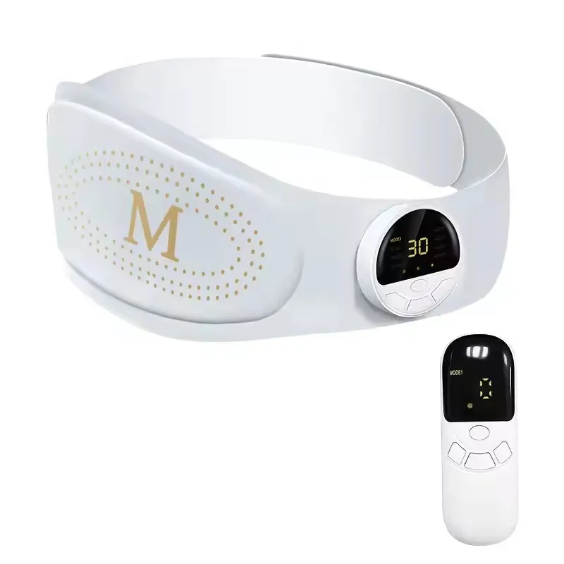 Weight loss heated vibrating abdominal massage belt menstrual period pain massager warm palace belt waist heating massage belt