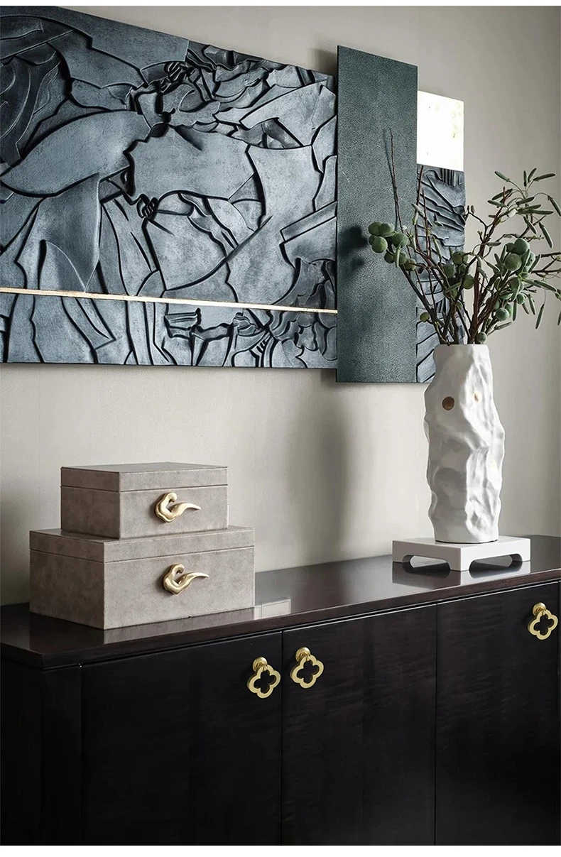 Aluminium Profile Solid Metal Hardware Furniture Kitchen Door Pull Handle Simple gold copper natural color