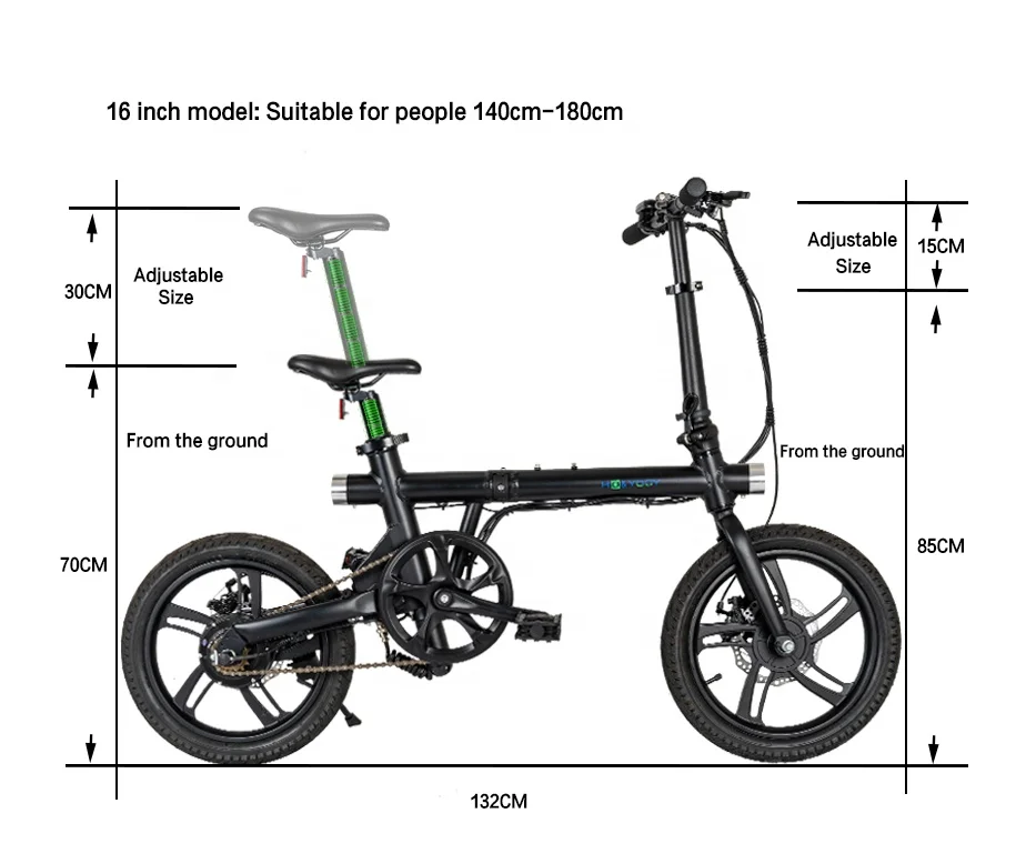 Qicycle the most 16 inch lightest electric folding bike for adults with pedal