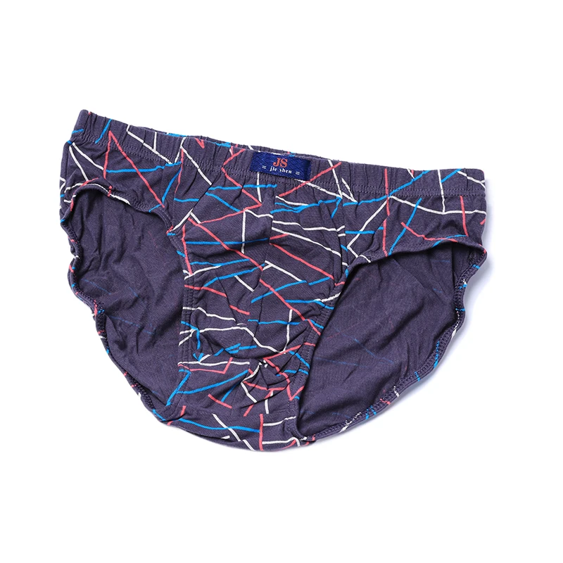 Plus Size  M-5Xl Cotton Muti-Color Stripes Mid Rise U Convex Pouch Man And Breathable Underpant Custom Underwear