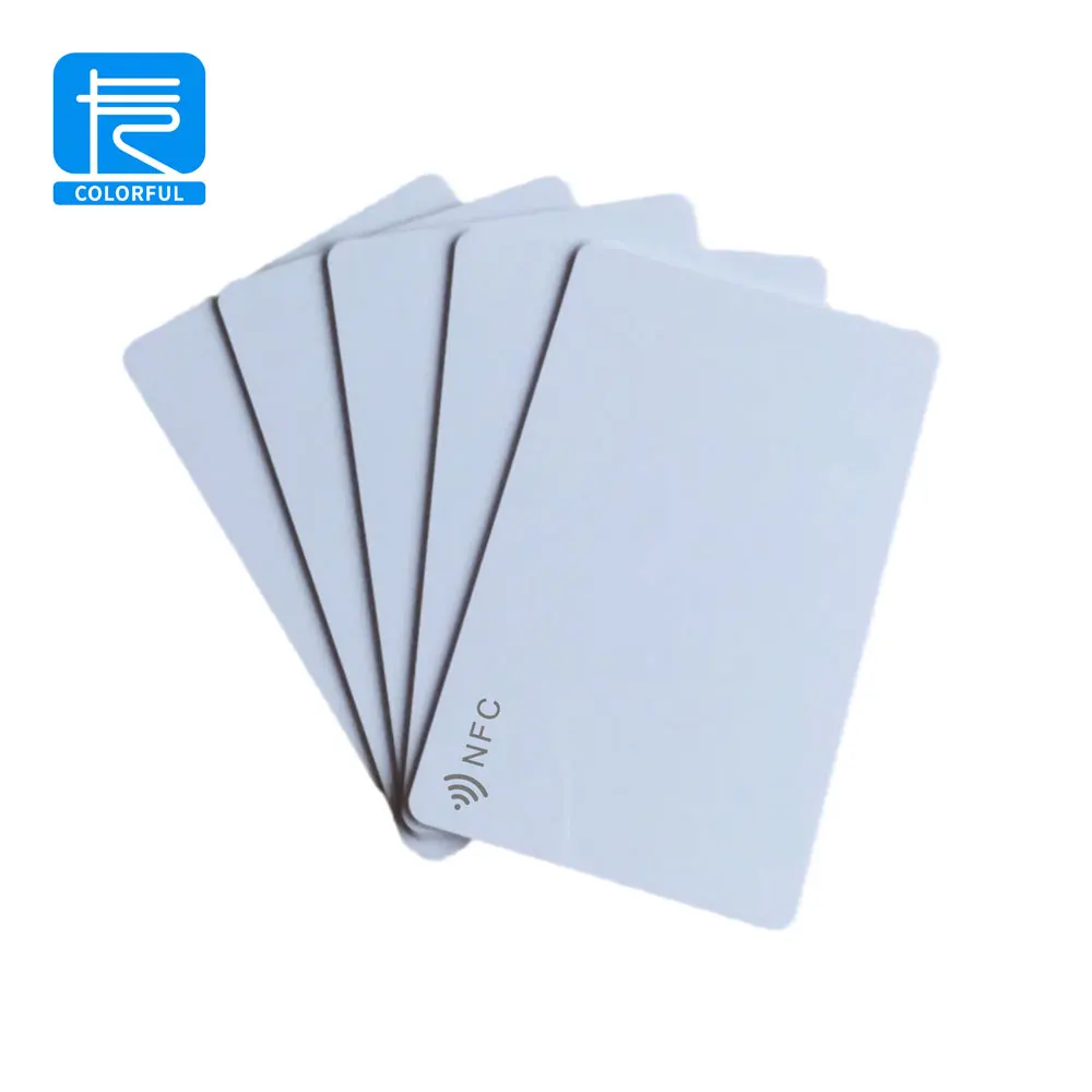 Inkjet Custom Printable Nfc Blank PVC ID Cards 213 215 216 Rewritable White PVC Rfid Nfc business Card