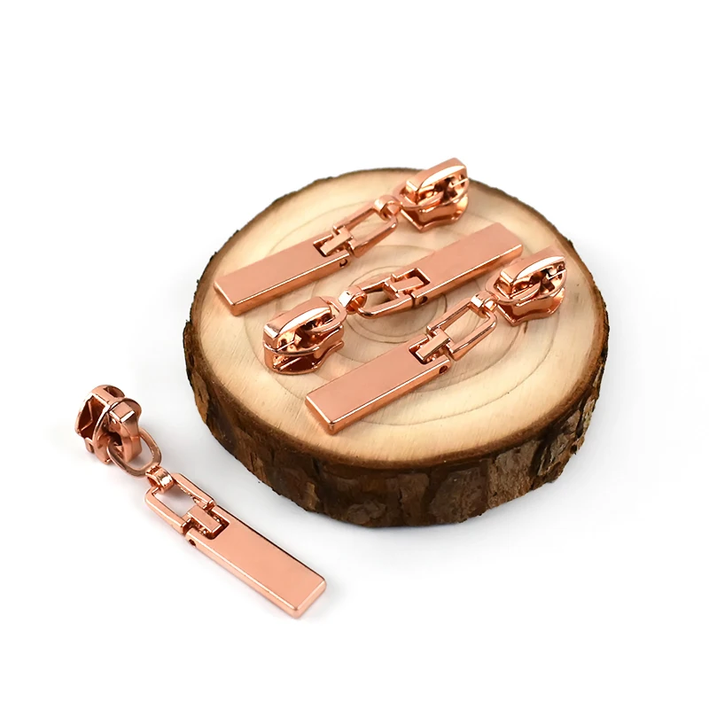 5 # нейлоновые молнии Mettee ZT043 специальный передвижной комплект из розового золота для ремонта Швейные аксессуары слайдер