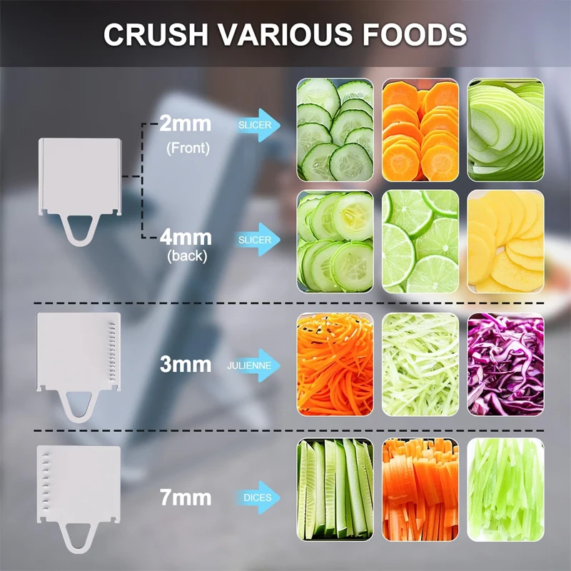 Kitchen Tools Mandolines Slicer Fruit Manual Vegetable Slicer French Fry Cutter Multifunctional Vegetable Chopper with Container
