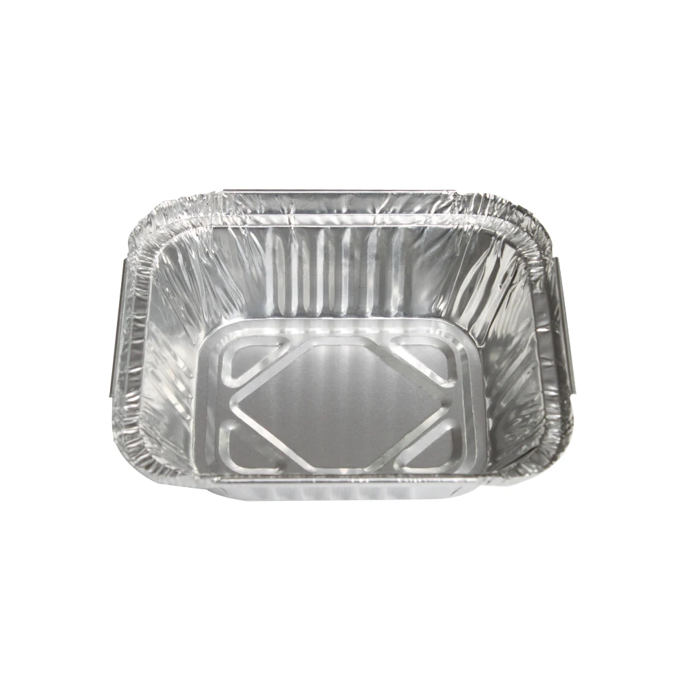 8011 Disposable Food Packing Aluminium Foil Food Container with Clear Lid