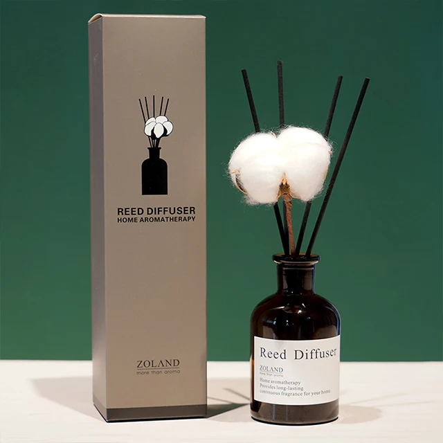 Wholesale Luxury Custom Decorative Black Glass No Fire Scented Candle Elegant Gift Set Reed Diffuser