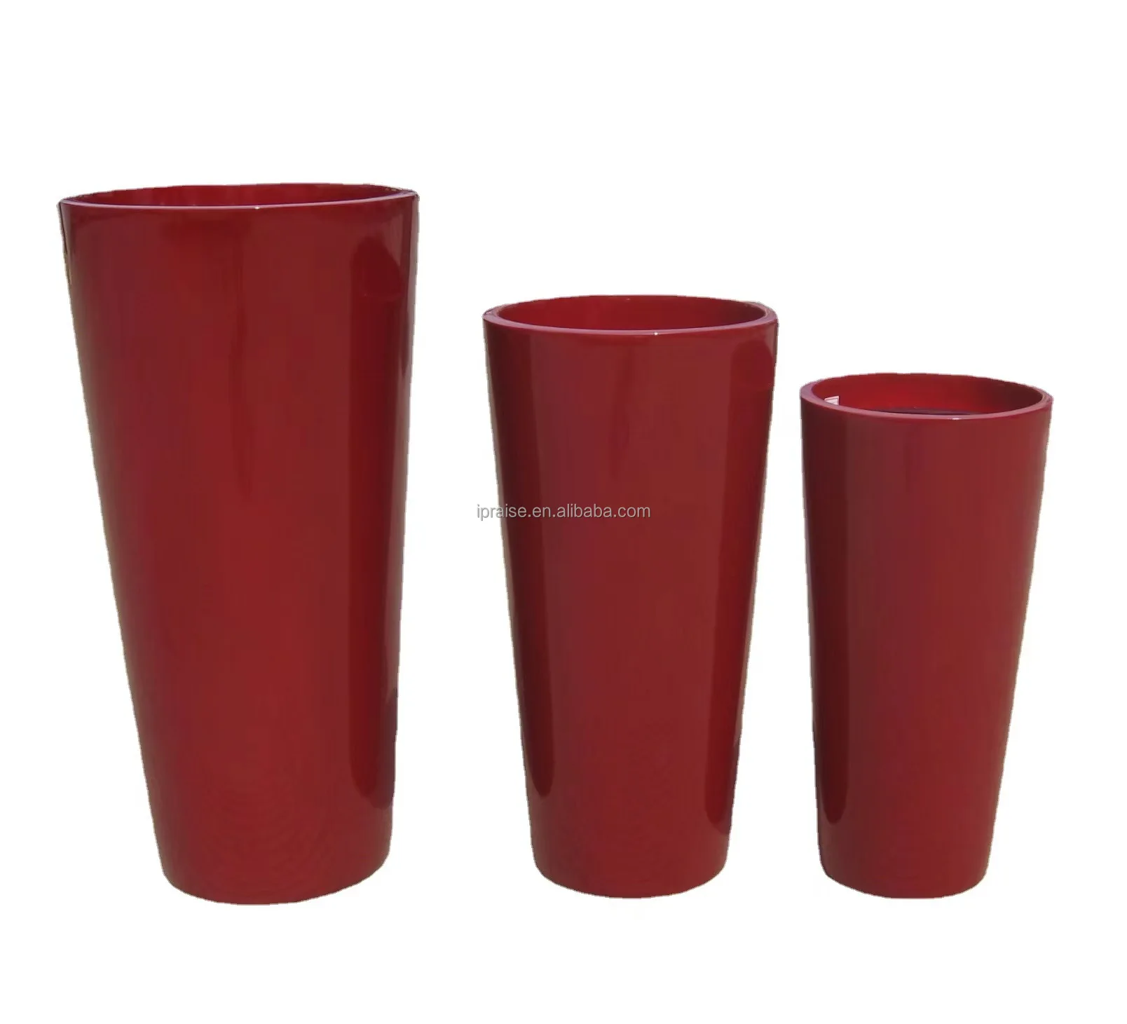 Garden tall white fiber cement planters / fiberglass resin planters / flower pot for living room