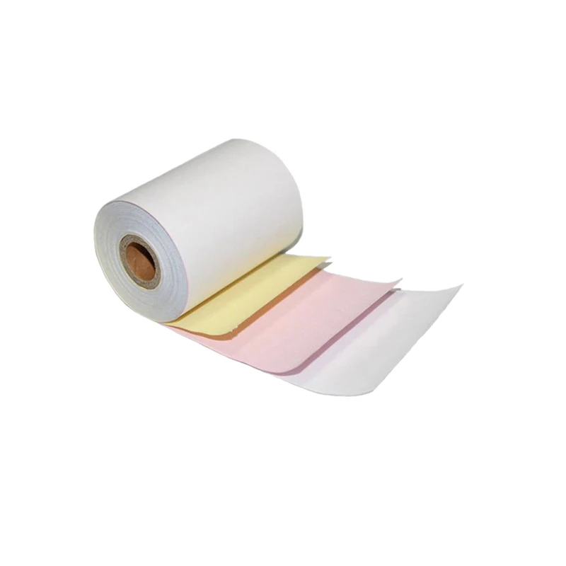 76mmx70mm 3ply Carbonless Thermal Paper white yellow pink NCR