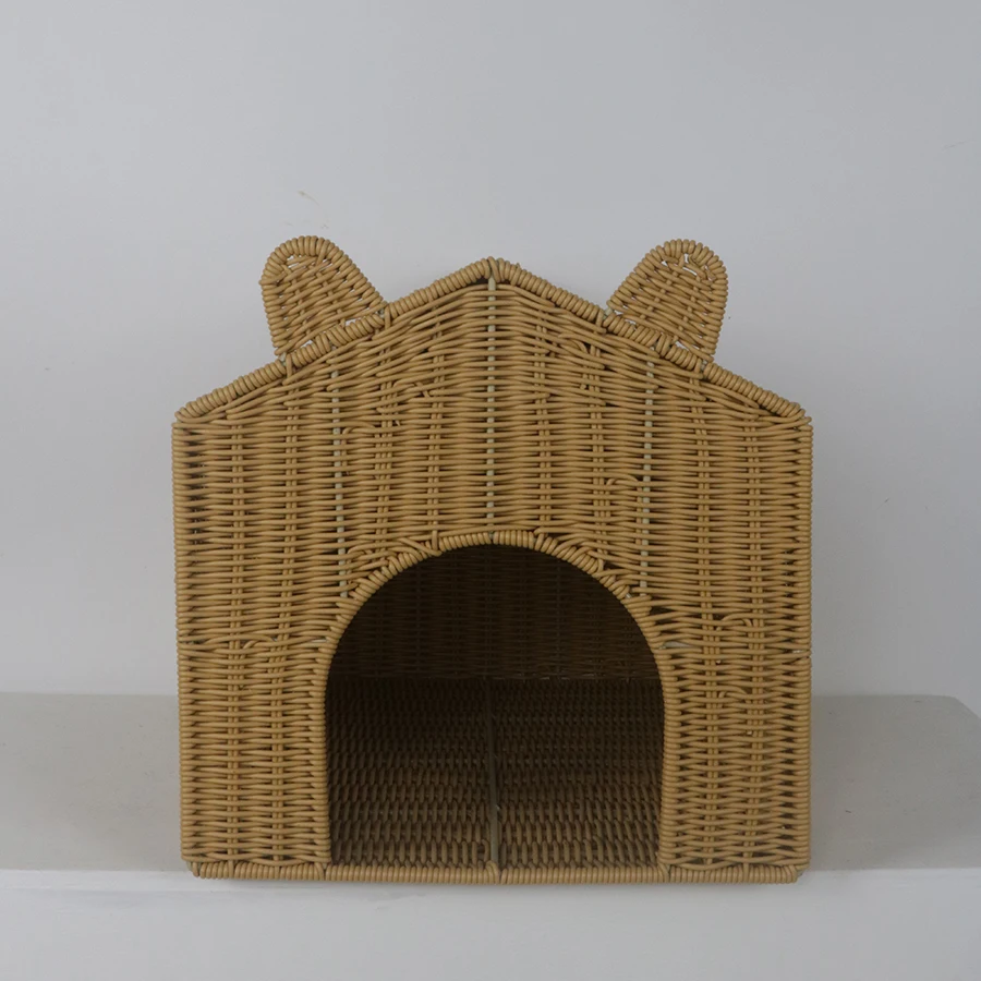 Factory wholesale hand-woven rattan four seasons general outdoor waterproof cat house