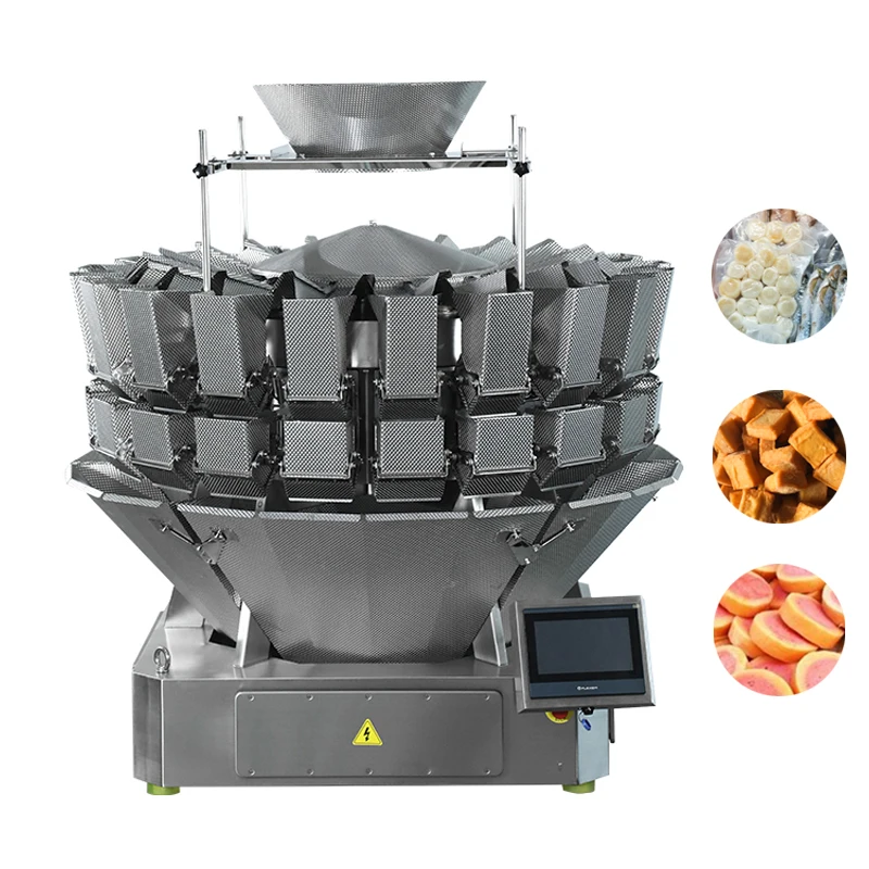 Automatic VFFS Vertical Frozen Food Packing Machine with Multihead Weigher for Dumplings Meat Balls Squid