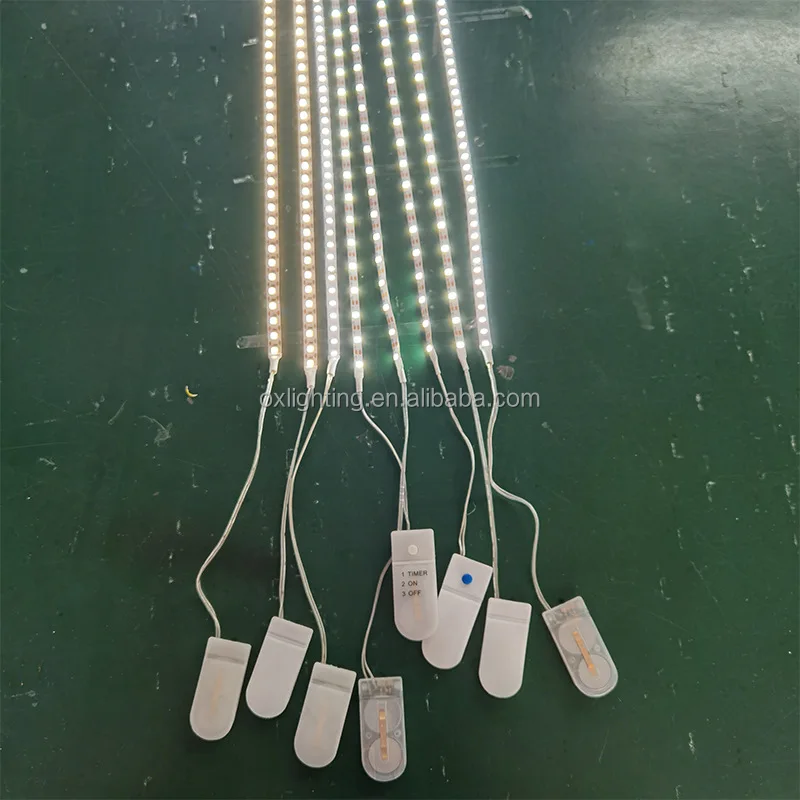 3.7v 3v 4.5v  3mm 5mm 8mm 2835 5050 Timer Switch Battery Powered Led Strip Backlight Lamp Light For Shoes