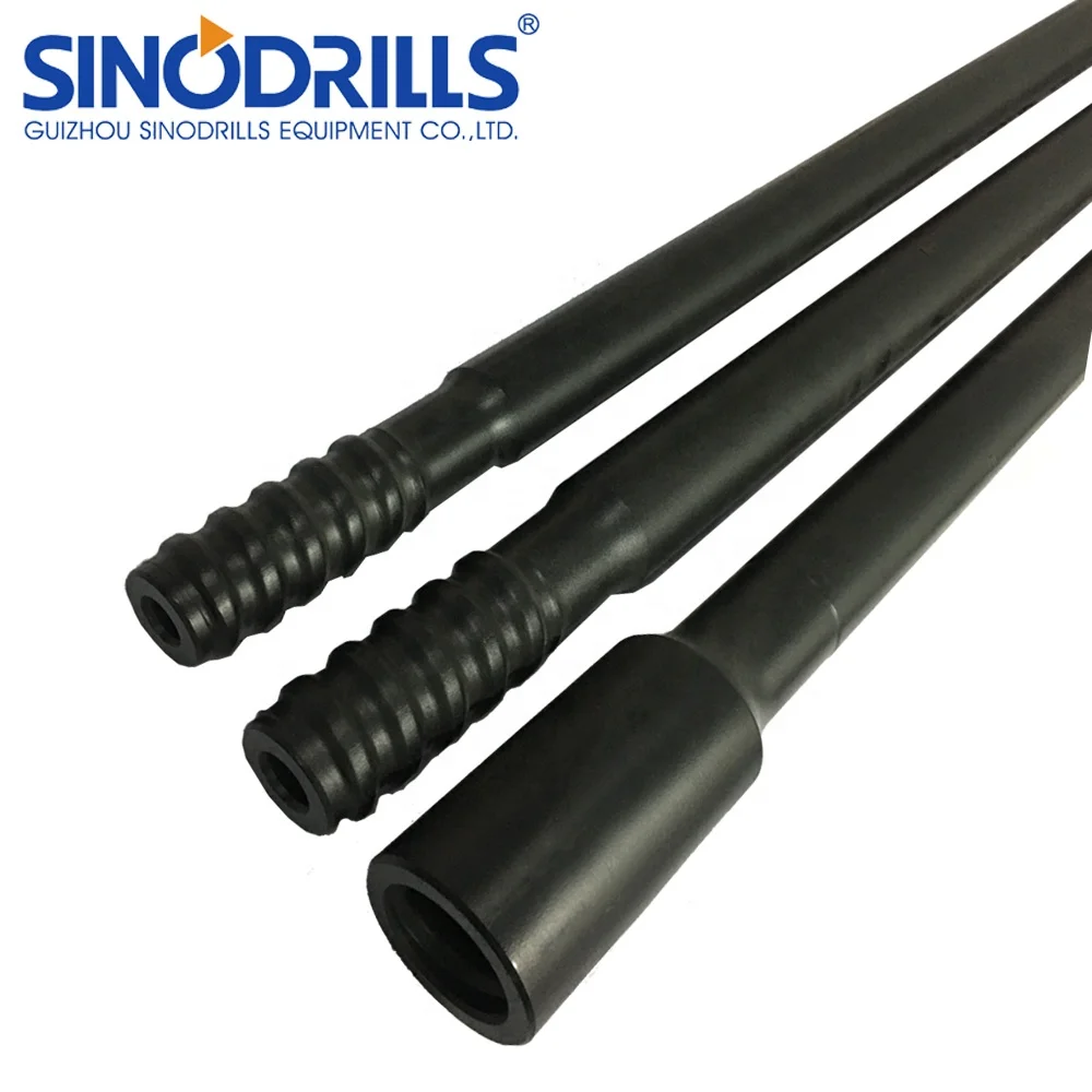 SINODRILLS Multi Function Mining Drill Bit T38 H35 R32 3700mm Full Carburized Threaded Drill Rod for Tunneling