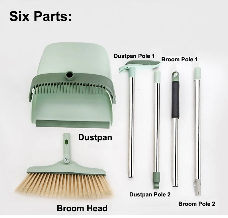With Comb Teeth Broom and Dustpan Set Wholesale Broom and Dustpan