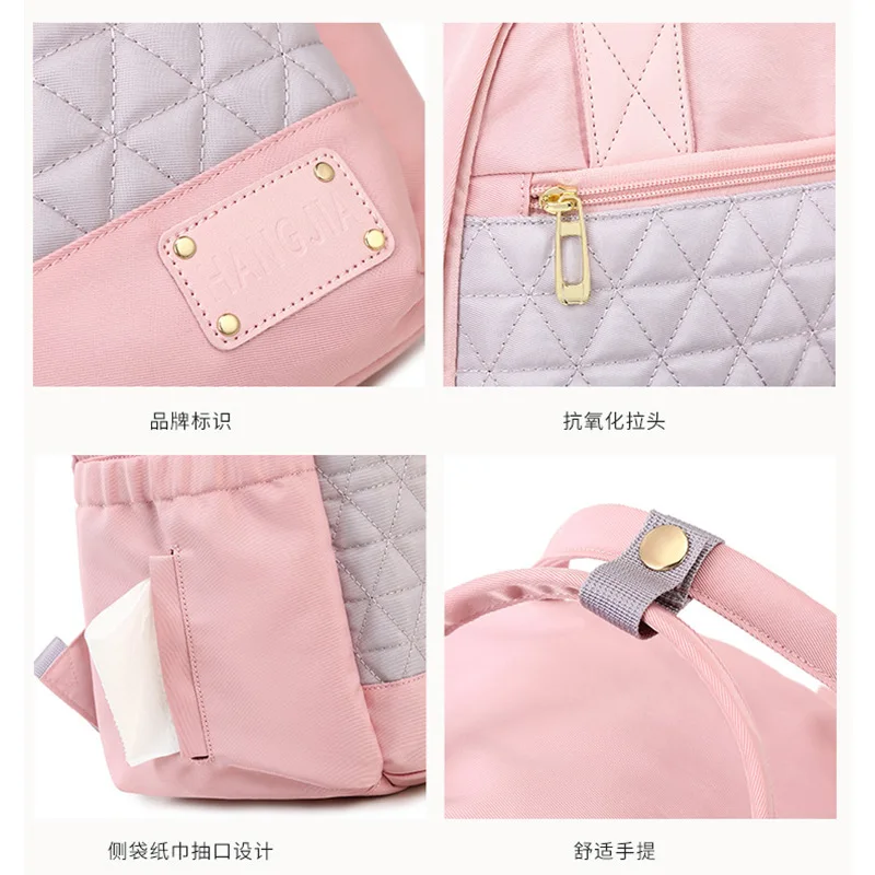 Large capacity mummy travel nappy baby bags set backpack baby diaper bag