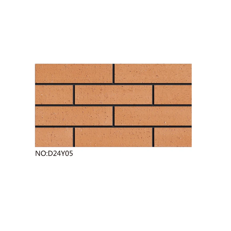 Exterior wall facade brick slip veneer 240x60mm custom sizes wire cutting yellow  kiln fireproof terracotta brick cladding