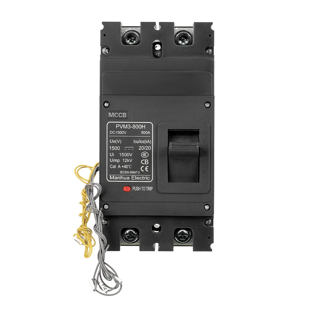 PVM3-800H 800A 2P 1500VDC MCCB PV солнечная система формованный корпус выключатель