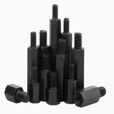 Custom made and high quality black steel male to female hex standoff spacer M2.5 M3 M4 M5 M6 M8