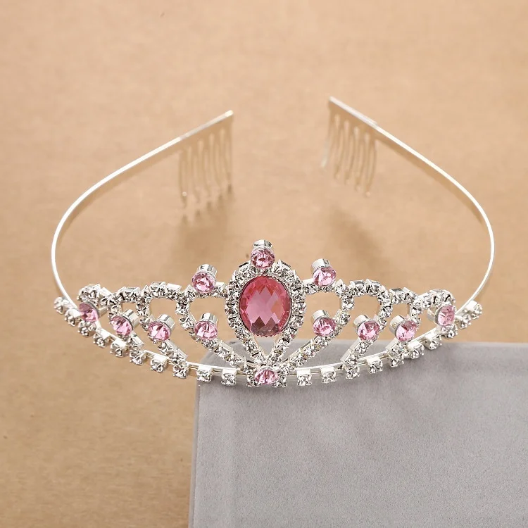 Sophia Princess Crown Crystal child Headband tiara with comb
