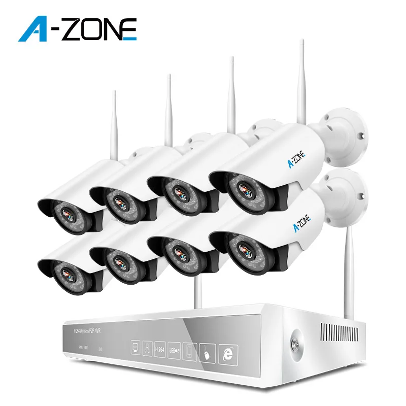 Оптовая продажа 720P 8Ch Wi-Fi ip-камеры системы 8 канальный беспроводной Nvr