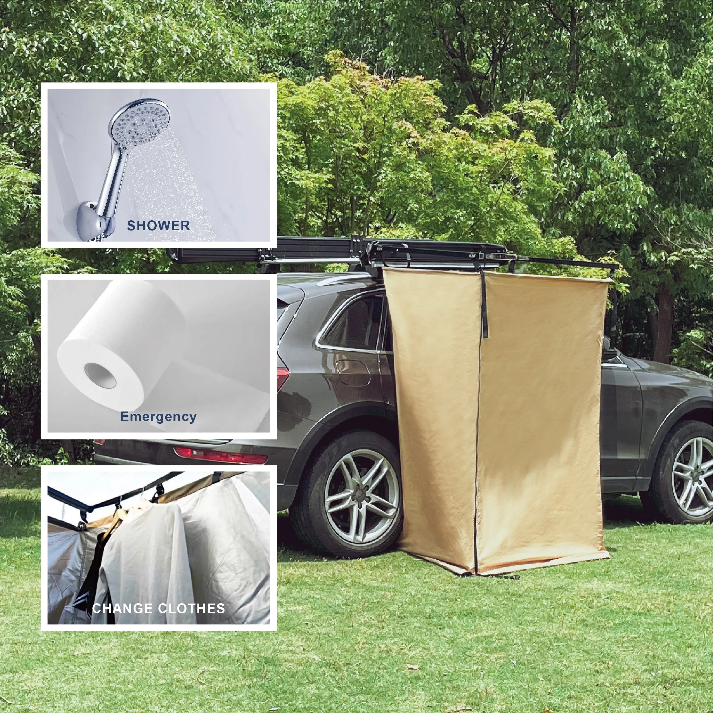 Awnlux Offroad shade Privacy Car Side Ensuite Awning Camping Car Side Shower Tent Outdoor Bath Toilet Tent