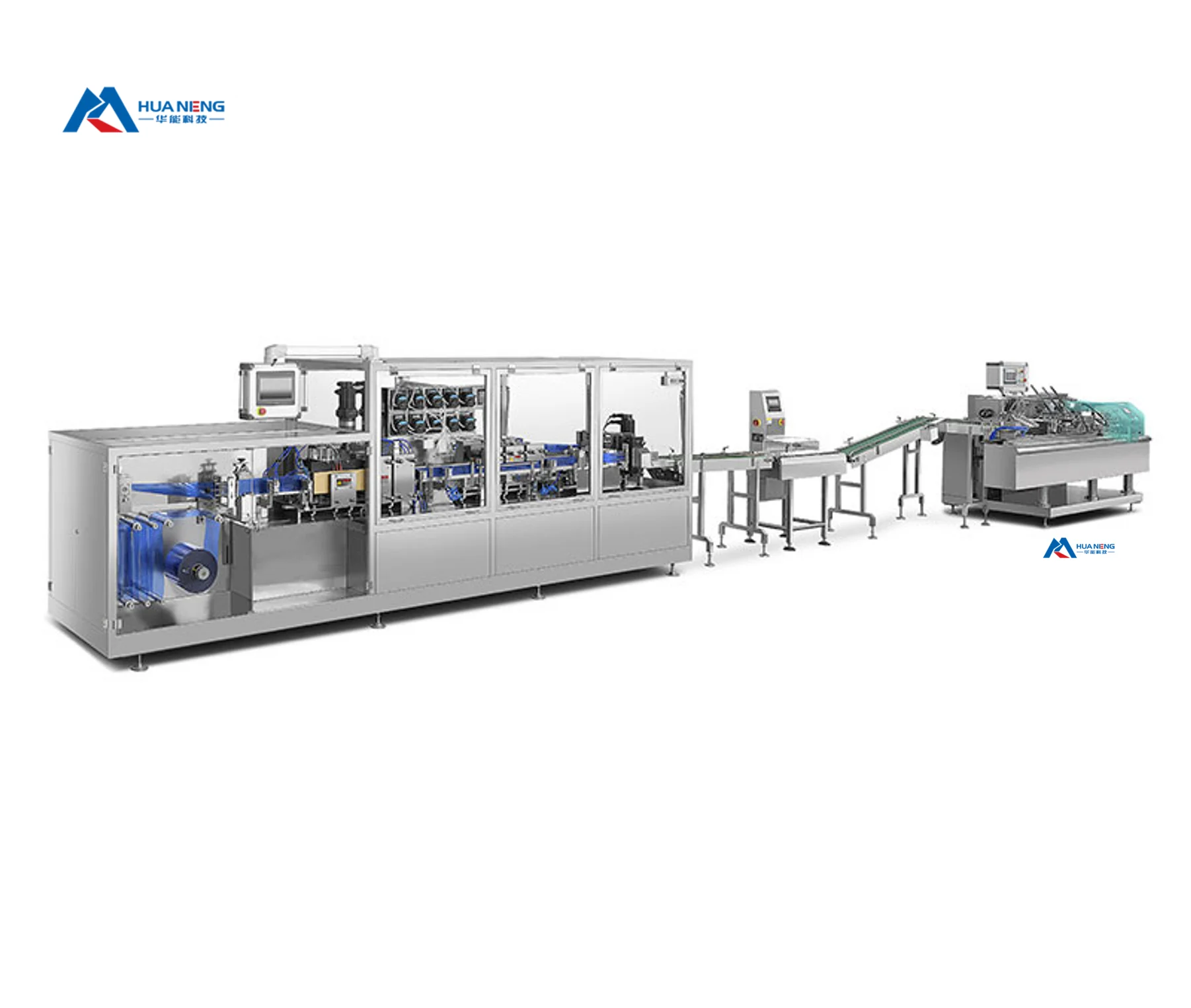 Plastic Dosis Liquid Filling Packaging Line Ampoule forming and cartoning box packing end-of-line turn key solution