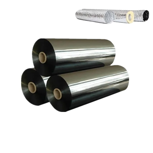 HAVC Raw Material  / PET Membrane Material Flexible Duct     Aluminum film