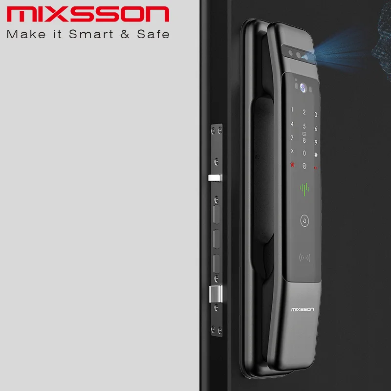 Mixsson M1000FV 3D Распознавание лиц дверной замок Smart отпечатков пальцев замок цифровой пароль приложение Tuya полностью автоматический умный дверной замок