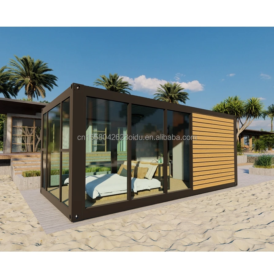 Modern Luxury Tiny 20ft & 40ft Prefab Wooden House Mobile Light Steel Container Prefabricated Home & Apartment for Outdoor Use